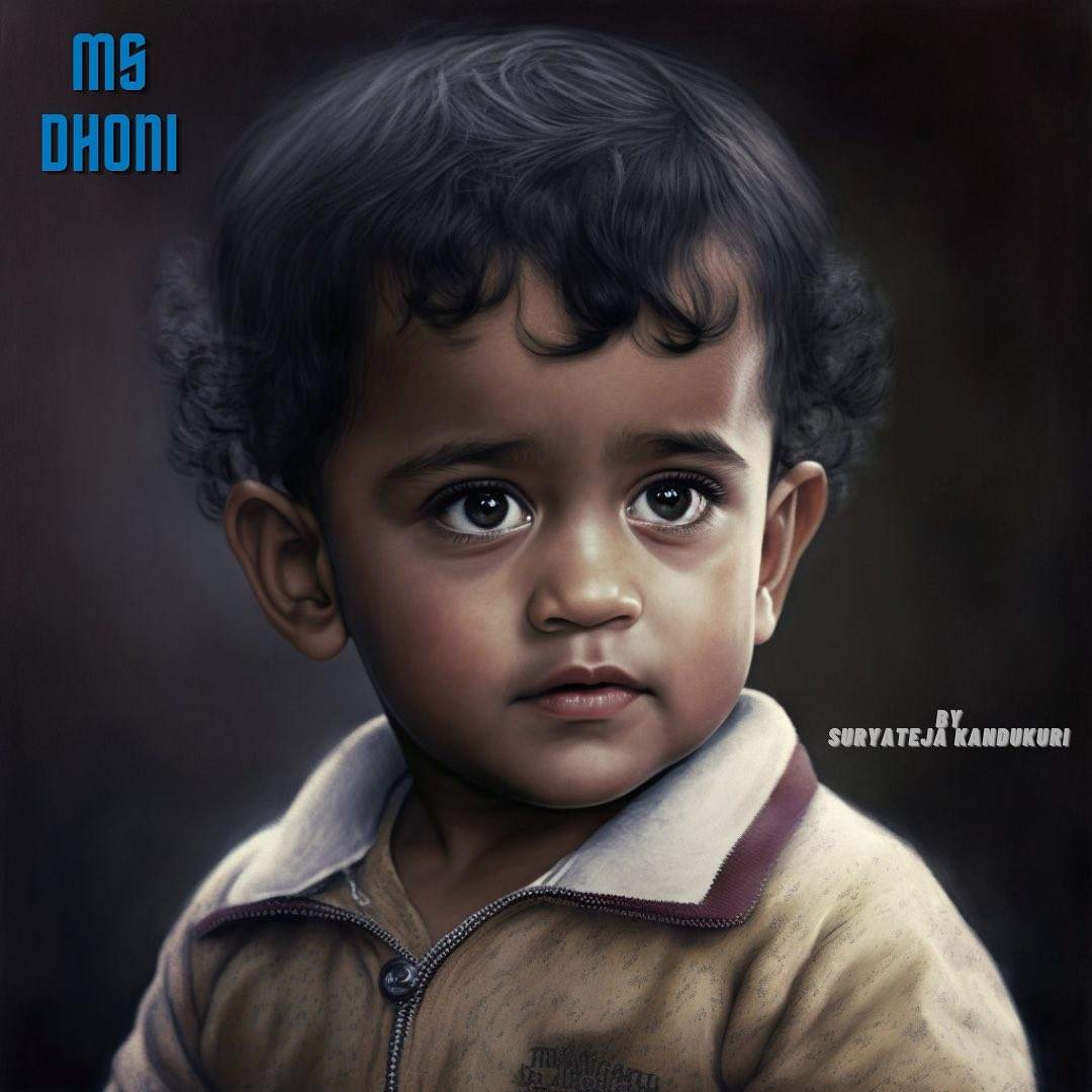 Mahendra Singh Dhoni as a Kid AI